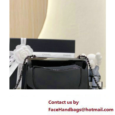Chanel Plexi Mini Flap bag with Camellia black 2023