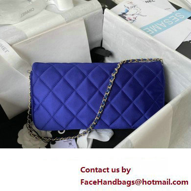 Chanel Satin Clutch with Chain Bag AS3791 Blue 2023