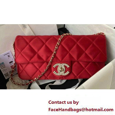 Chanel Satin Clutch with Chain Bag AS3791 Dark Red 2023