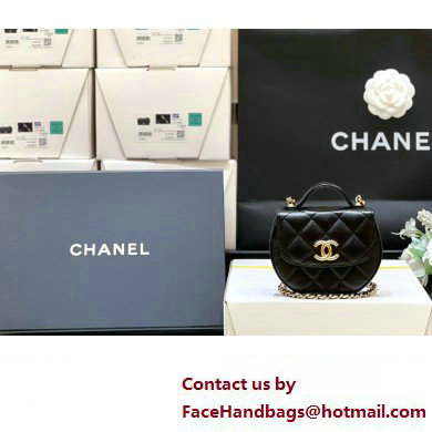 Chanel Shiny Aged Calfskin Clutch with Chain Bag AP3378 Black 2023(original quality)