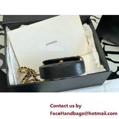 Chanel Shiny Aged Calfskin Clutch with Chain Bag AP3378 Black 2023