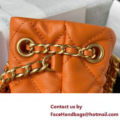 Chanel Small Backpack in Calfskin AS3947 orange 2023
