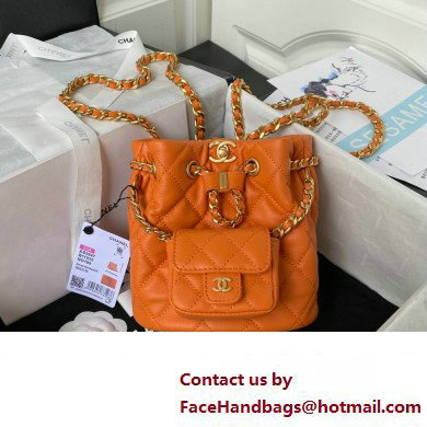 Chanel Small Backpack in Calfskin AS3947 orange 2023