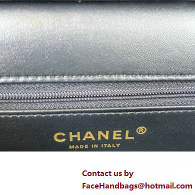 Chanel Small Flap Bag in Grained Calfskin as4169 black 2023