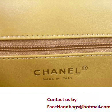 Chanel Small Flap Bag in Grained Calfskin as4169 yellow 2023