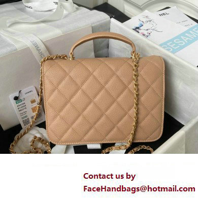 Chanel Small Flap Bag with Top Handle AS4286 Beige 2023