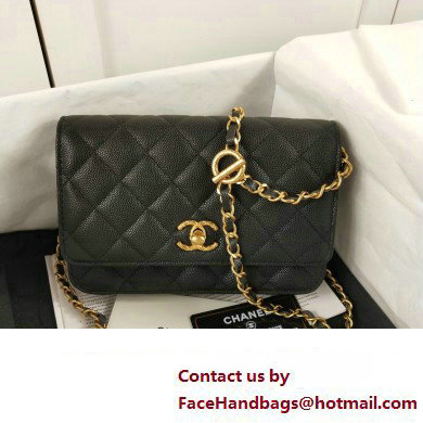Chanel Wallet on Chain in Pearly Grained Calfskin AP3479 black 2023