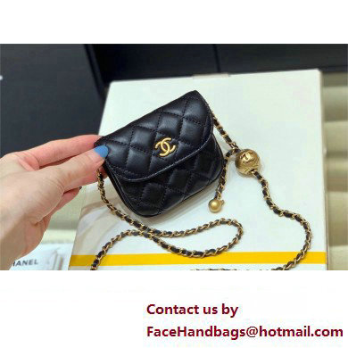 Chanel black belt bag black with a golden ball AP1461 2023(original quality) - Click Image to Close