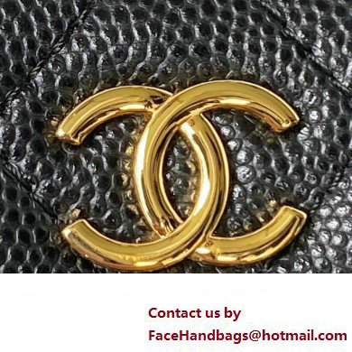Chanel hoop loop bag in grained leather Black AP3467 2023