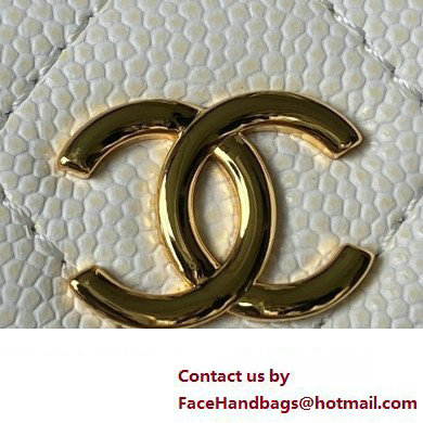 Chanel hoop loop bag in grained leather WHITE AP3467 2023