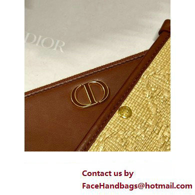Dior 30 Montaigne Hobo Avenue Mini Bag in Natural Cannage Raffia