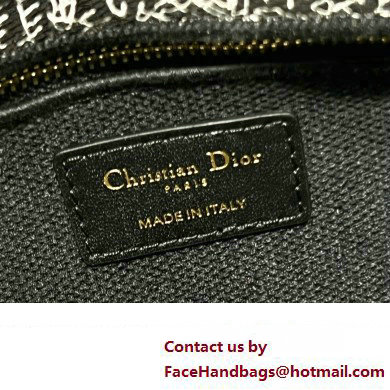 Dior black and white Plan de Paris printed medium d-joy bag 2023