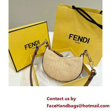 Fendi Fendigraphy Nano bag charm in Natural raffia 2023 - Click Image to Close