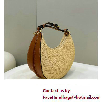 Fendi Fendigraphy Small bag in Natural straw 2023
