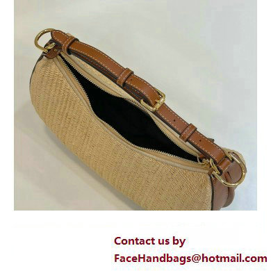 Fendi Fendigraphy Small bag in Natural straw 2023