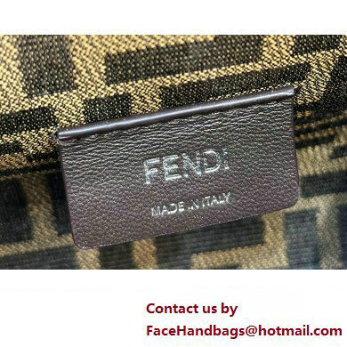 Fendi First Small bag in White and blue woven leather 2023