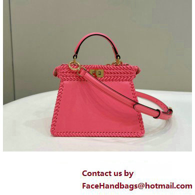 Fendi Peekaboo Iseeu Petite Bag in interlace leather Pink 2023