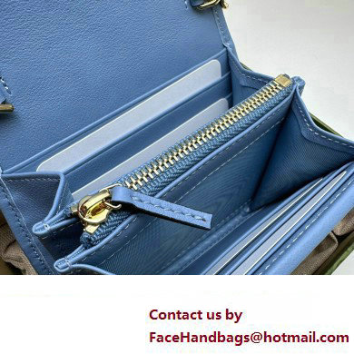 Gucci Blondie medium chain wallet 725219 Leather Blue 2023