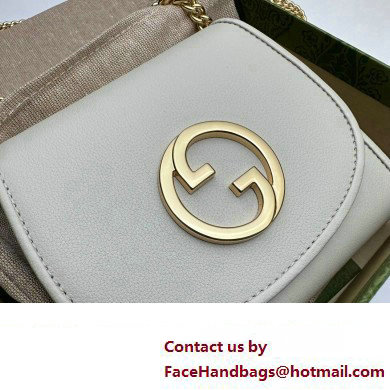 Gucci Blondie medium chain wallet 725219 Leather White 2023
