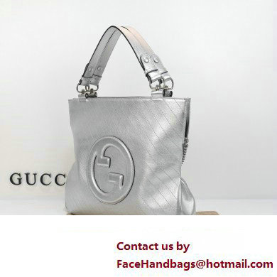 Gucci Blondie medium tote bag 751516 Silver 2023 - Click Image to Close