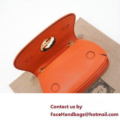 Gucci Blondie mini shoulder bag 724645 leather Orange 2023 - Click Image to Close