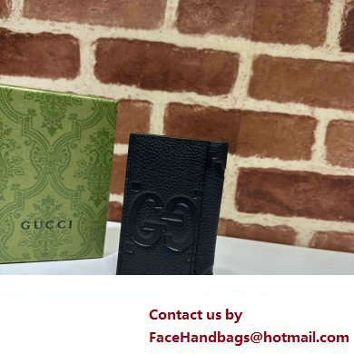 Gucci Jumbo GG card case 739478 Black 2023