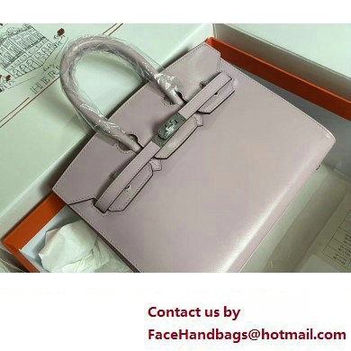 Hermes Birkin 25/30 In Original Box Leather Pale Pink with Gold/Silver Hardware (Full Handmade) - Click Image to Close
