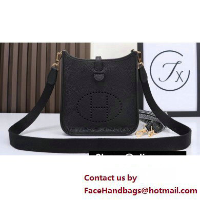 Hermes Evelyne III TPM Bag In Original Togo Leather with Gold/Silver Hardware black (Full Handmade)