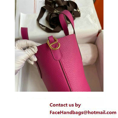 Hermes In-The-Loop Tote Bag In Original taurillon clemence Leather rose purple with gold Hardware (Full Handmade Quality)