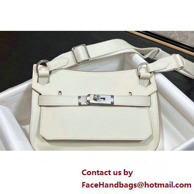 Hermes mini jypsiere bag White in swift leather with Silver Hardware (original quality+handmade)
