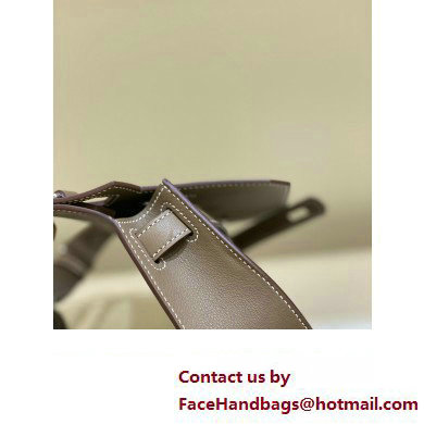 Hermes mini jypsiere bag in swift leather Elephant Gray with Gold/Silver Hardware (original quality+handmade)