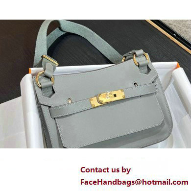 Hermes mini jypsiere bag in swift leather Gray with Gold Hardware (original quality+handmade)