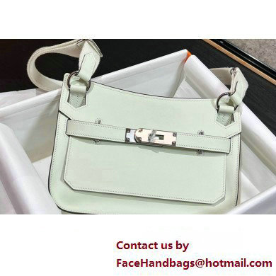 Hermes mini jypsiere bag in swift leather Pale Green with Gold/Silver Hardware (original quality+handmade)