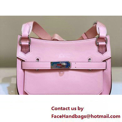 Hermes mini jypsiere bag in swift leather Pink with Silver Hardware (original quality+handmade)
