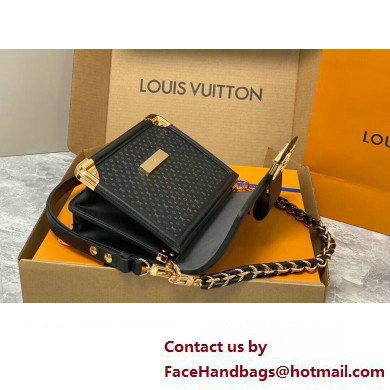 Louis Vuitton Calfskin Dauphine MM Bag M22276 Black 2023 - Click Image to Close