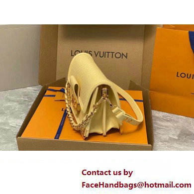 Louis Vuitton Calfskin Dauphine MM Bag M22276 Yellow 2023 - Click Image to Close