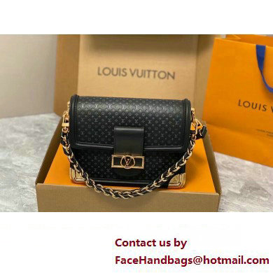 Louis Vuitton Calfskin Mini Dauphine Bag M22597 Black 2023 - Click Image to Close