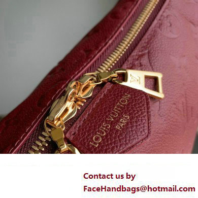 Louis Vuitton Embossed supple grained cowhide leather Sac Sport Bag M46674 Wine Red 2023