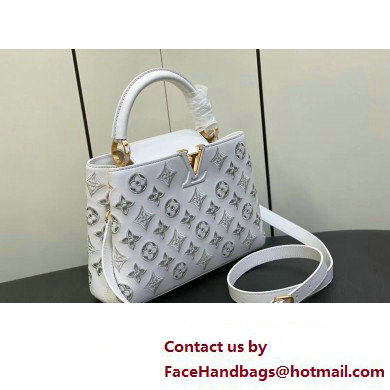Louis Vuitton LV Broderie Anglaise Capucines BB Bag M20742 White 2023
