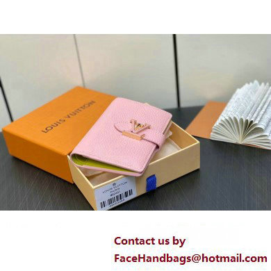 Louis Vuitton LV Vertical Compact Wallet M82144 Rose Jasmin Pink 2023