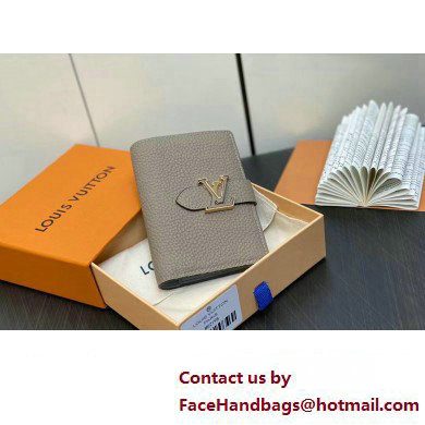 Louis Vuitton LV Vertical Compact Wallet M82198 Galet Gray 2023