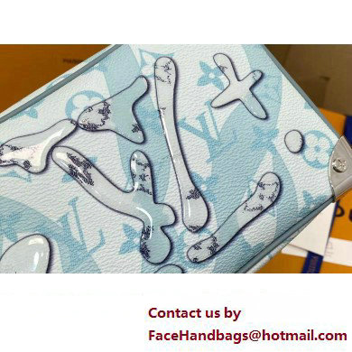 Louis Vuitton Monogram Aquagarden canvas Mini Soft Trunk Bag M22588 Crystal Blue 2023