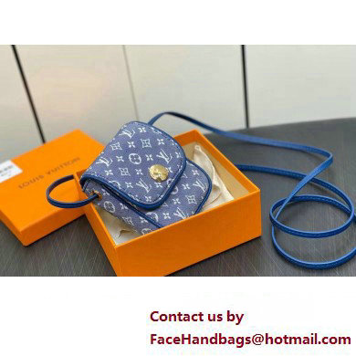 Louis Vuitton Monogram Pochette Cancun Pouch Bag M60018 Denim Blue 2023