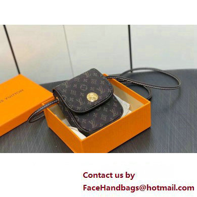 Louis Vuitton Monogram Pochette Cancun Pouch Bag M60018 Denim Coffee 2023