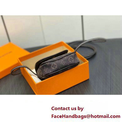 Louis Vuitton Monogram Pochette Cancun Pouch Bag M60018 Denim Coffee 2023