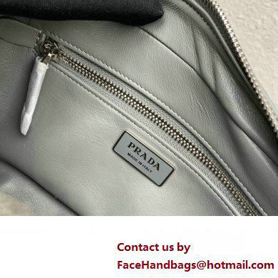Prada Antique nappa leather multi-pocket top-handle bag 1bb099 Gray 2023