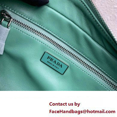 Prada Antique nappa leather multi-pocket top-handle bag 1bb099 Green 2023 - Click Image to Close