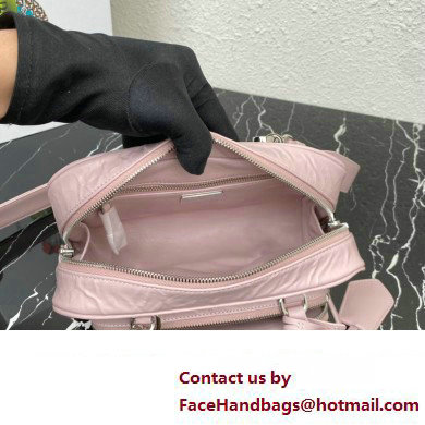 Prada Antique nappa leather multi-pocket top-handle bag 1bb099 Pink 2023 - Click Image to Close