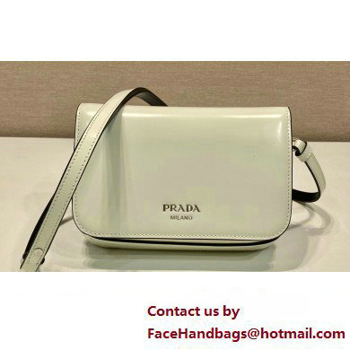 Prada Brushed leather mini-bag with shoulder strap 2VD061 White 2023 - Click Image to Close