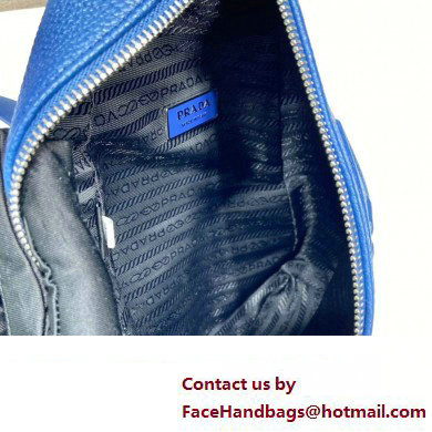Prada Cross leather bag 2VZ098 Blue 2023